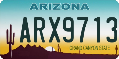AZ license plate ARX9713