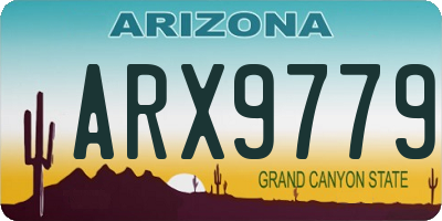 AZ license plate ARX9779