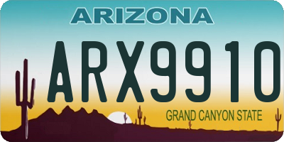 AZ license plate ARX9910