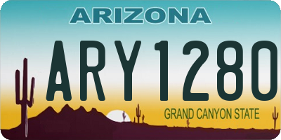 AZ license plate ARY1280