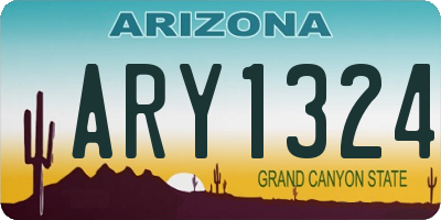 AZ license plate ARY1324