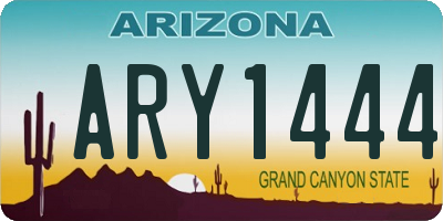 AZ license plate ARY1444