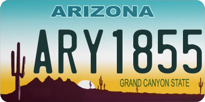 AZ license plate ARY1855