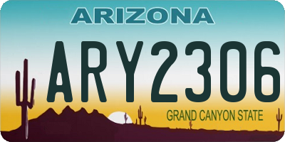 AZ license plate ARY2306