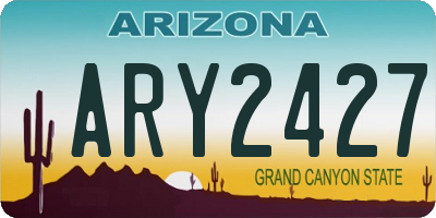 AZ license plate ARY2427