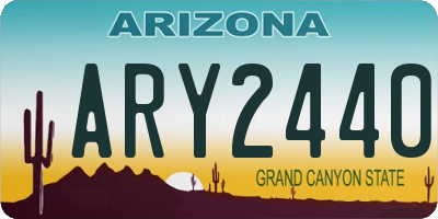 AZ license plate ARY2440