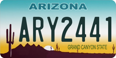 AZ license plate ARY2441