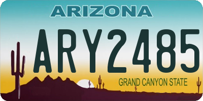 AZ license plate ARY2485