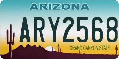 AZ license plate ARY2568