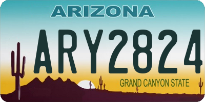 AZ license plate ARY2824