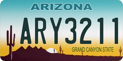 AZ license plate ARY3211