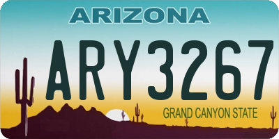 AZ license plate ARY3267
