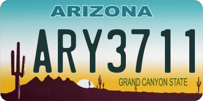 AZ license plate ARY3711