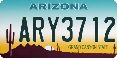 AZ license plate ARY3712
