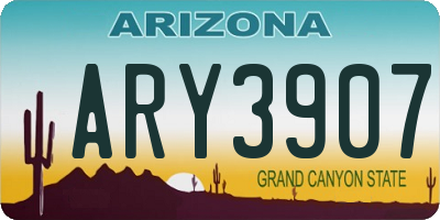 AZ license plate ARY3907