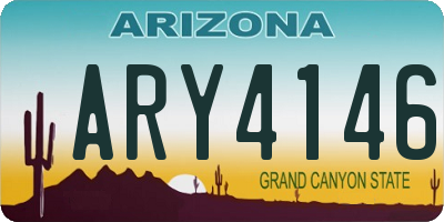 AZ license plate ARY4146