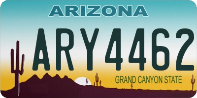AZ license plate ARY4462