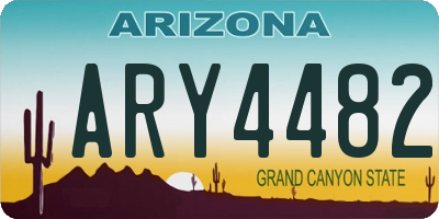 AZ license plate ARY4482
