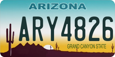 AZ license plate ARY4826