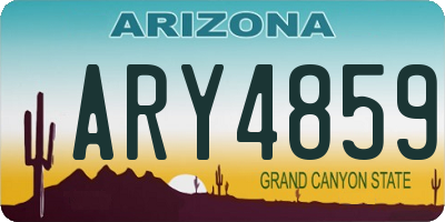AZ license plate ARY4859