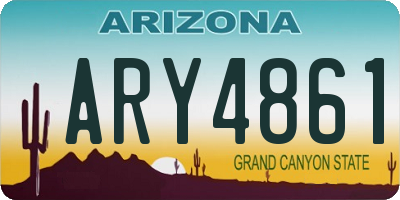 AZ license plate ARY4861