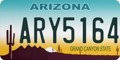 AZ license plate ARY5164