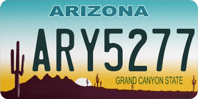 AZ license plate ARY5277