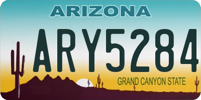 AZ license plate ARY5284