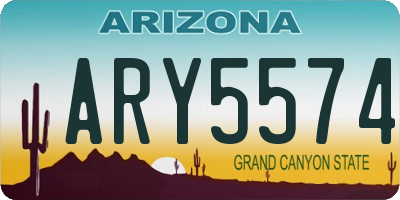AZ license plate ARY5574