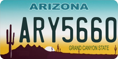 AZ license plate ARY5660