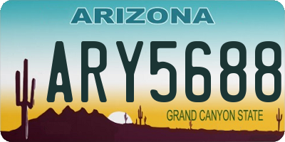 AZ license plate ARY5688