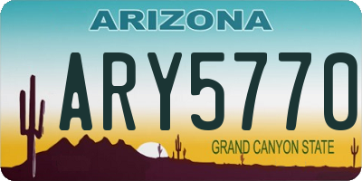 AZ license plate ARY5770
