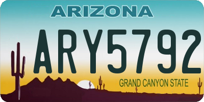 AZ license plate ARY5792