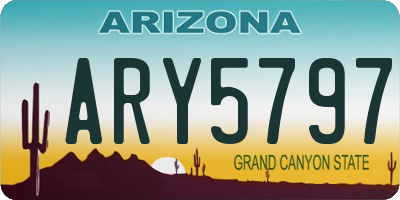 AZ license plate ARY5797