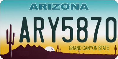AZ license plate ARY5870