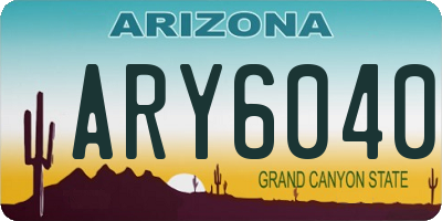 AZ license plate ARY6040
