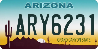 AZ license plate ARY6231