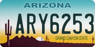 AZ license plate ARY6253