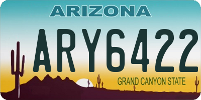 AZ license plate ARY6422
