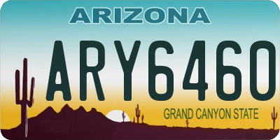 AZ license plate ARY6460
