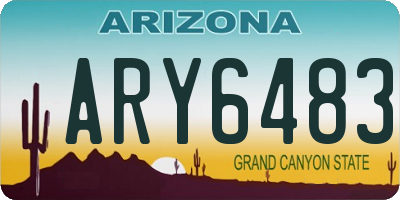 AZ license plate ARY6483