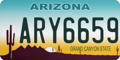 AZ license plate ARY6659