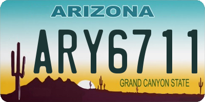AZ license plate ARY6711