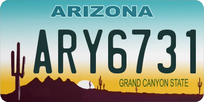 AZ license plate ARY6731
