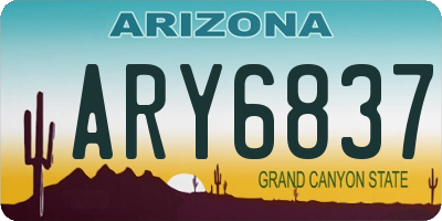 AZ license plate ARY6837