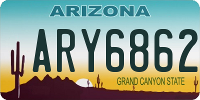 AZ license plate ARY6862