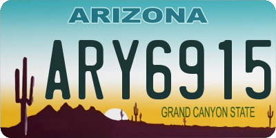 AZ license plate ARY6915