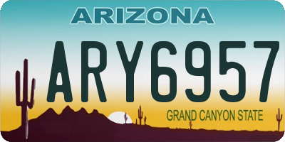 AZ license plate ARY6957