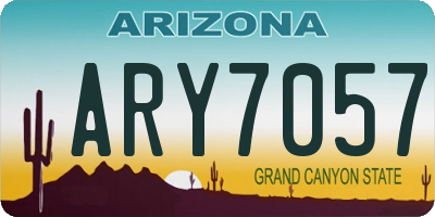 AZ license plate ARY7057