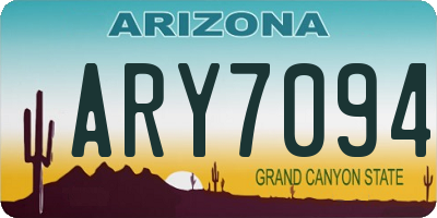 AZ license plate ARY7094